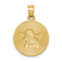 Load image into Gallery viewer, 10K W/Rhodium Polished and Textured Angel Pendant
