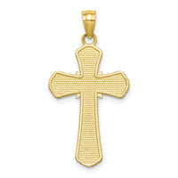 Load image into Gallery viewer, 10K Polished Textured Crucifix Pendant
