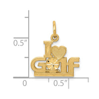 Load image into Gallery viewer, 10K I HEART GOLF Charm
