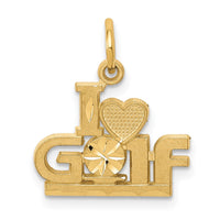 Load image into Gallery viewer, 10K I HEART GOLF Charm
