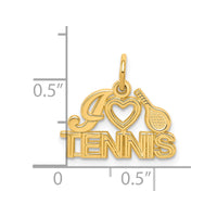 Load image into Gallery viewer, 10K I HEART TENNIS Charm
