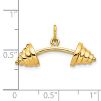 Load image into Gallery viewer, 10k Solid Barbell Charm
