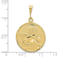 Load image into Gallery viewer, 10k Polished &amp; Satin Angel Pendant
