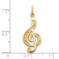 Load image into Gallery viewer, 10k Treble Clef Charm
