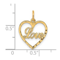 Load image into Gallery viewer, 10K Polished LOVE Heart Pendant
