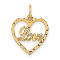 Load image into Gallery viewer, 10K Polished LOVE Heart Pendant
