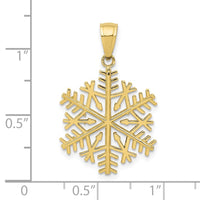 Load image into Gallery viewer, 10k Polished Snowflake Pendant
