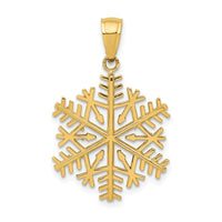 Load image into Gallery viewer, 10k Polished Snowflake Pendant
