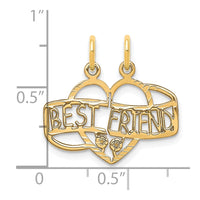 Load image into Gallery viewer, 10K BEST FRIEND 2 Piece Break-A-Part Charm
