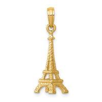 Load image into Gallery viewer, 10k Solid Polished 3-D Eiffel Tower Charm
