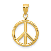 Load image into Gallery viewer, 10K 3D Peace Symbol Pendant
