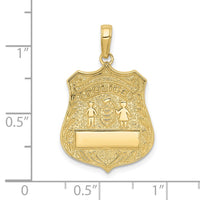 Load image into Gallery viewer, 10k Large Police Badge Pendant
