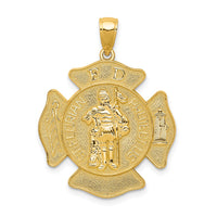 Load image into Gallery viewer, 10k St. Florian Protect Us/Fire Dept. Pendant
