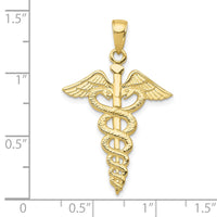 Load image into Gallery viewer, 10k Caduceus Pendant
