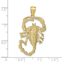 Load image into Gallery viewer, 10k Solid Polished Open-Backed Scorpion Pendant

