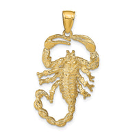 Load image into Gallery viewer, 10k Solid Polished Open-Backed Scorpion Pendant
