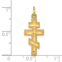 Load image into Gallery viewer, 10k Solid Flat-Backed Eastern Orthodox Cross Pendant
