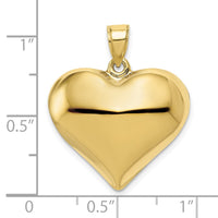 Load image into Gallery viewer, 10K Polished 3-D Heart Pendant
