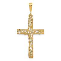 Load image into Gallery viewer, 10k Satin Polished Antiqued Cross Pendant
