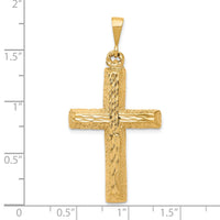 Load image into Gallery viewer, 10k Diamond-cut Cross Pendant
