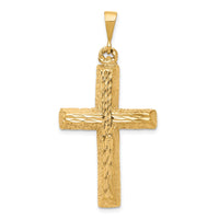 Load image into Gallery viewer, 10k Diamond-cut Cross Pendant
