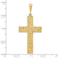 Load image into Gallery viewer, 10k Polished Nugget Cross Pendant
