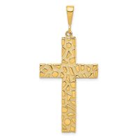 Load image into Gallery viewer, 10k Polished Nugget Cross Pendant
