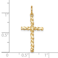 Load image into Gallery viewer, 10K Nugget Cross Charm
