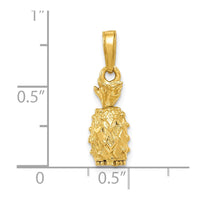 Load image into Gallery viewer, 10k 3-D Pineapple Pendant

