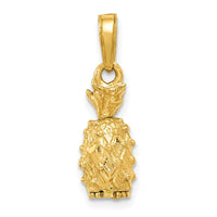 Load image into Gallery viewer, 10k 3-D Pineapple Pendant
