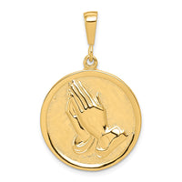 Load image into Gallery viewer, 10k Praying Hands Reversible with Serenity Prayer Pendant
