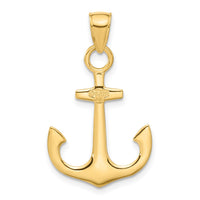 Load image into Gallery viewer, 10k 3-D Anchor Pendant
