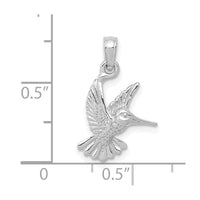 Load image into Gallery viewer, 10k White Gold Hummingbird Charm
