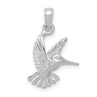 Load image into Gallery viewer, 10k White Gold Hummingbird Charm
