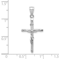 Load image into Gallery viewer, 10K White Gold INRI Crucifix Pendant

