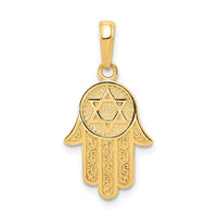 Load image into Gallery viewer, 10K Hamsa W/Star Of David Pendant
