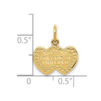 Load image into Gallery viewer, 10K You and Me Forever Heart Charm
