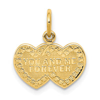 Load image into Gallery viewer, 10K You and Me Forever Heart Charm
