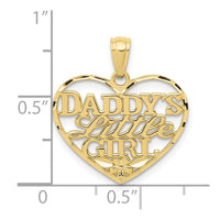 Load image into Gallery viewer, 10k D/C Daddys Little Girl Heart Pendant
