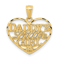 Load image into Gallery viewer, 10k D/C Daddys Little Girl Heart Pendant

