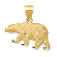 Load image into Gallery viewer, 10K Diamond-cut Bear Pendant
