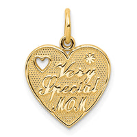 Load image into Gallery viewer, 10K VERY SPECIAL MOM Heart Charm
