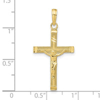 Load image into Gallery viewer, 10K Diamond-cut Fancy Tipped Crucifix Pendant
