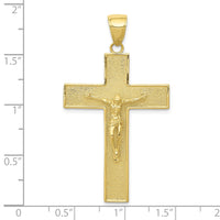 Load image into Gallery viewer, 10K Textured Crucifix Latin Cross Pendant

