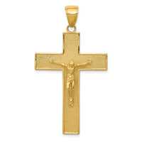 Load image into Gallery viewer, 10K Textured Crucifix Latin Cross Pendant
