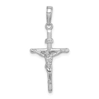 Load image into Gallery viewer, 10K White Gold Stick Style Crucifix Pendant
