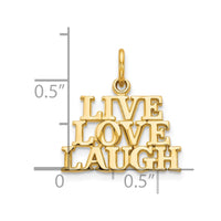 Load image into Gallery viewer, 10K LIVE LOVE LAUGH Charm
