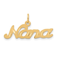 Load image into Gallery viewer, 10K Satin NANA Charm
