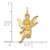 Load image into Gallery viewer, 10k Solid Satin Angel Charm
