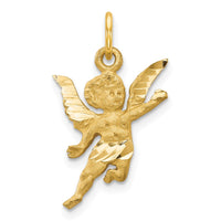 Load image into Gallery viewer, 10k Solid Satin Angel Charm
